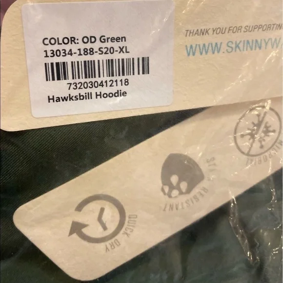 SKINNY WATER CULTURE - SWC - Hawksbill Hoodie  in Green (Rare Color) - Picture 12 of 16